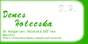 denes holecska business card